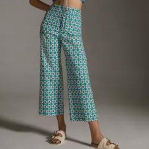 Anthropologie Colette Cropped Wide Leg Pants